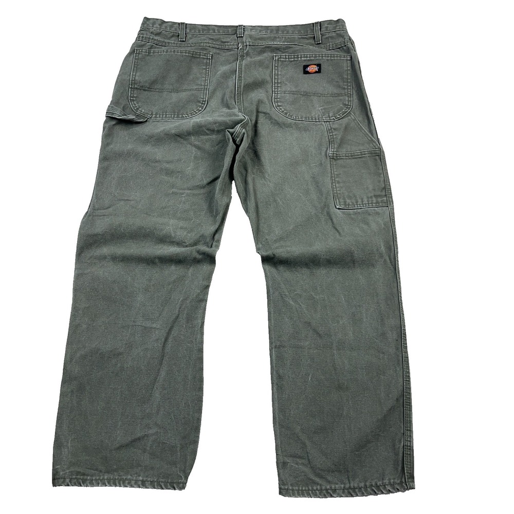 Dickies Pants Men 40x30 Green Carpenter Canvas Baggy VTG Y2K Moss Olive Workwear